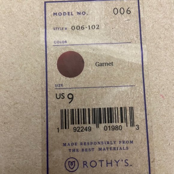 Rothy’s Slip On Low Top Sneakers in Garnet – Size 9 - Picture 3 of 7